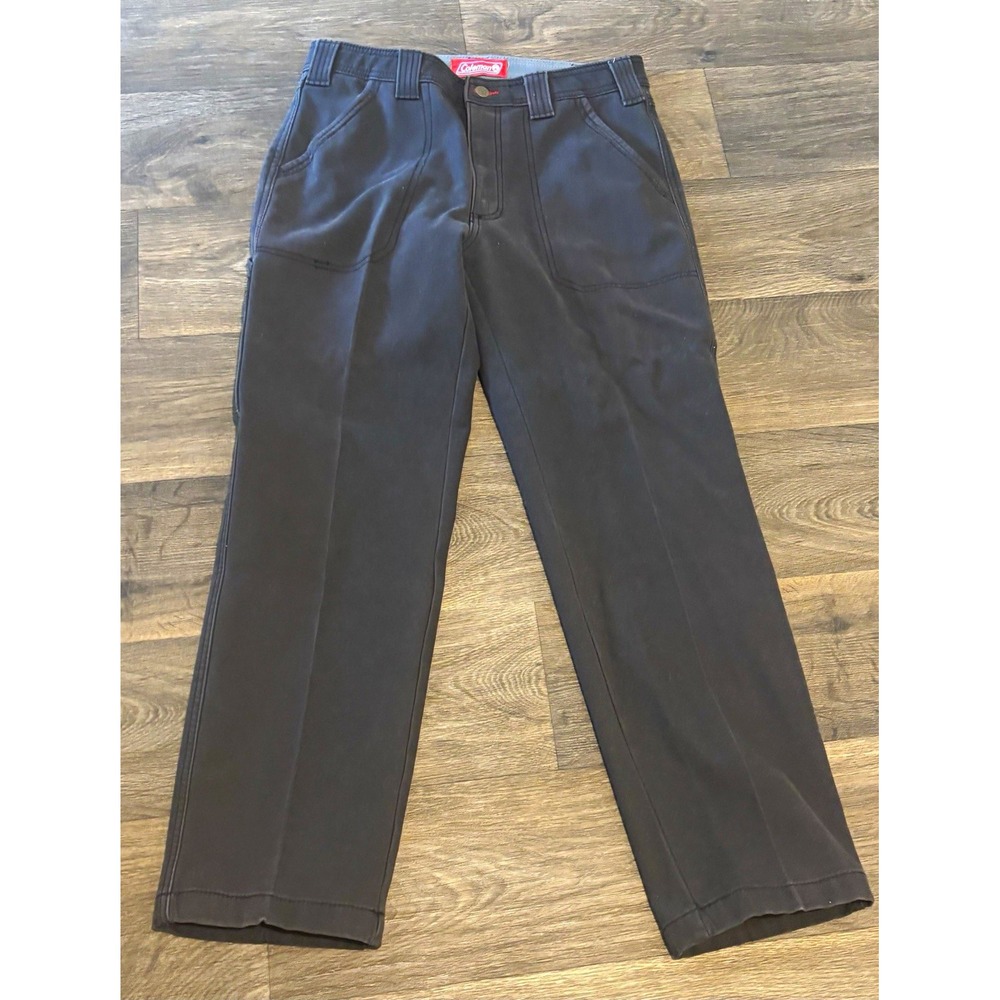 Coleman Men's Gray Lined Canvas Workwear Pants Straight Leg 32 WPL 12902